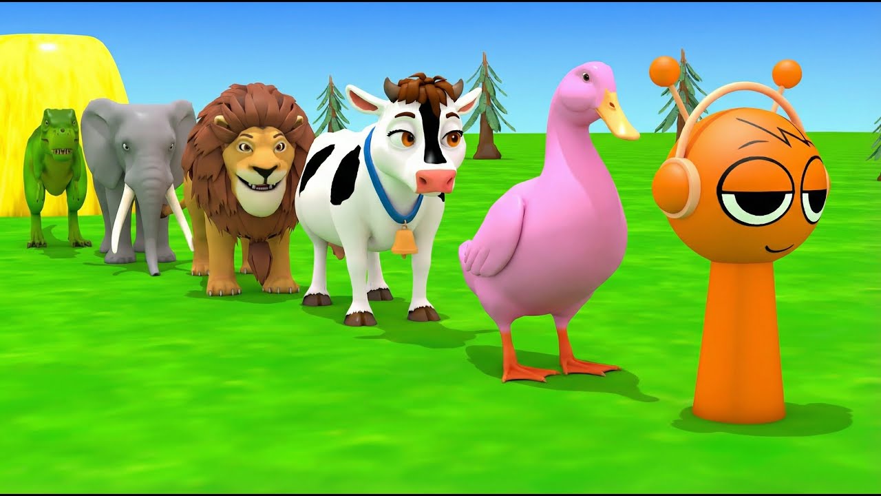 Long Slide Game With Incredibox Sprunki Pinki Oren Simon Sky Vineria 3d Animal Game Funny 3d Animals