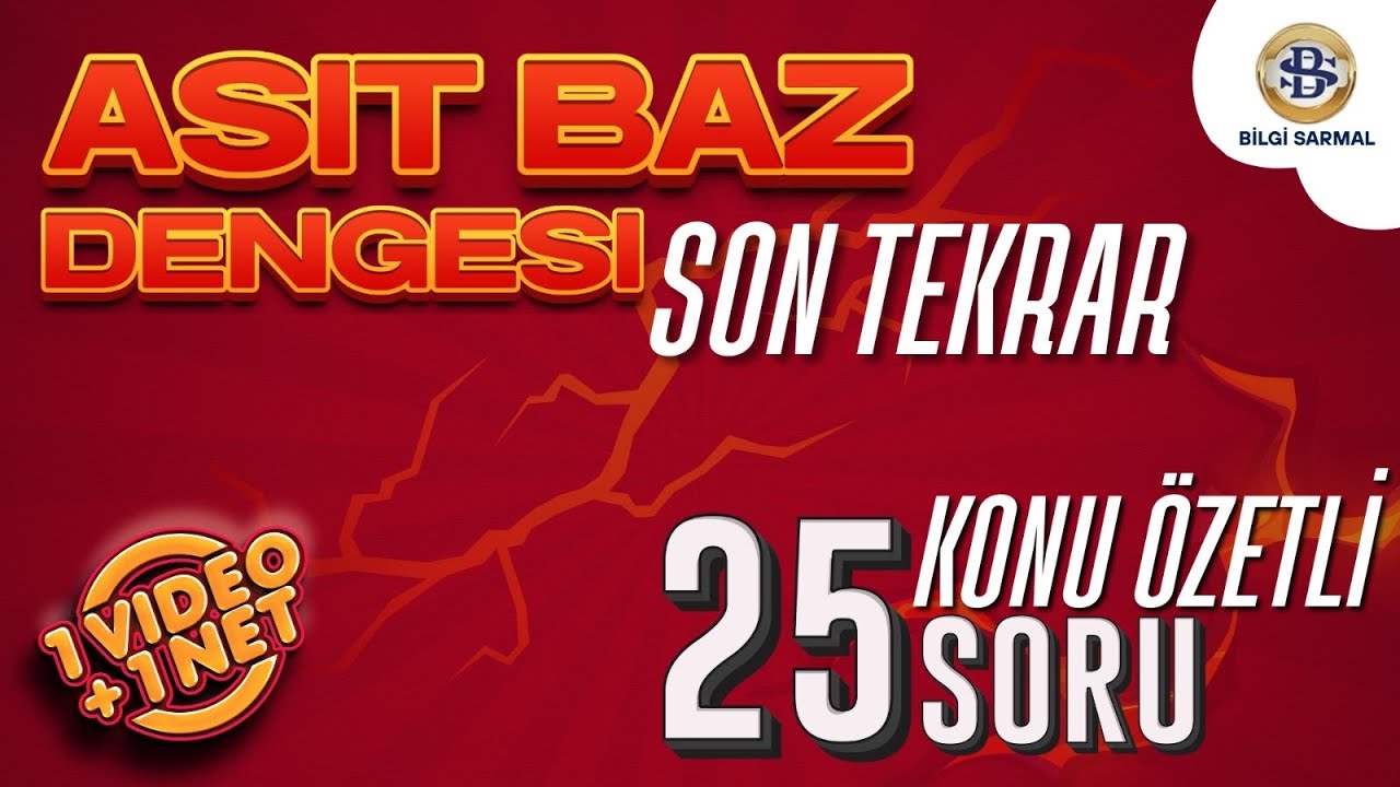 AYT Kimya Full Tekrar Tek Video l Asit Baz Dengesi 2025