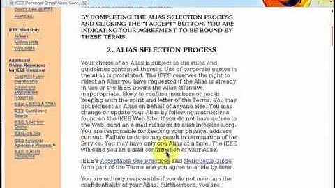 Creación de un alias de correo IEEE.org