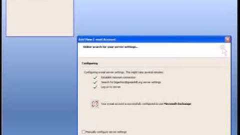 Setting up Ms Outlook 2007