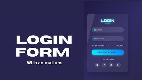 Create a NEON Login Form Using HTML and CSS