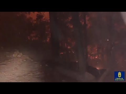 Nuevas imágenes del incendio forestal en Gran Canaria