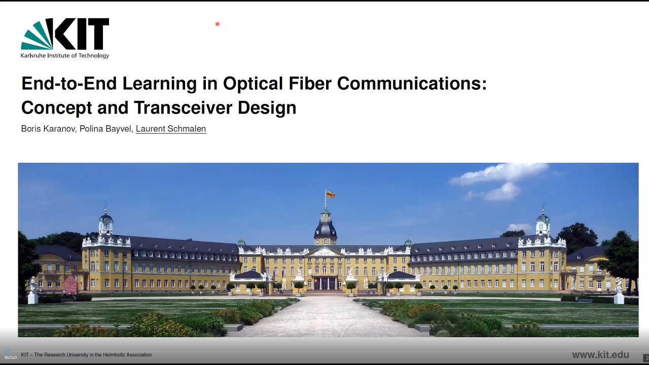 [ECOC 2020] End-to-end Learning in Optical Fiber Communications: Concept and Transceiver Design