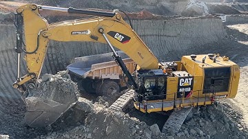 Caterpillar 6015B & Liebherr 984 Load Overburden On 773B & 775E Dumpers - Sotiriadis/Labrianidis