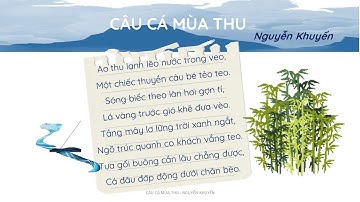 KIẾN THỨC CƠ BẢN BÀI CÂU CÁ MÙA THU - NGUYỄN KHUYẾN NGỮ VĂN 11 KÌ 1