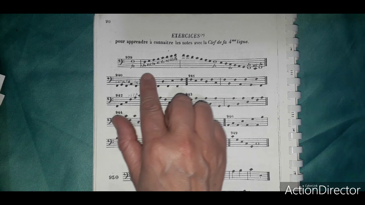 Jules Arnaud première partie clé de Fa 4ème ligne P90 Ex 950-951 2A