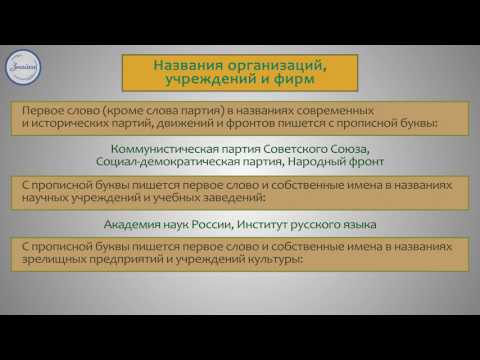 Русский язык 10 язык. Правописание букв в именах собственных