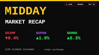 Simp Economy Exchange — Midday Market Recap · Oct 16, 2026