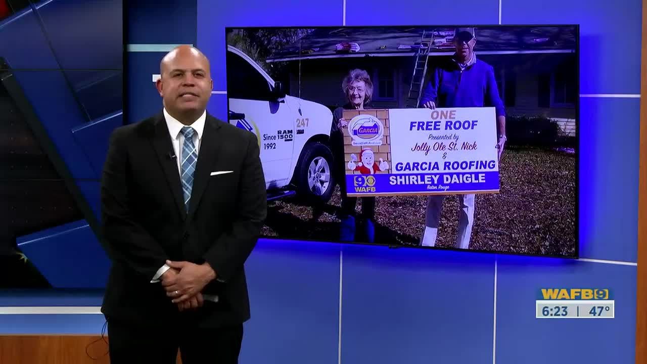 Shirley Daigle receives new roof through Garcia Roofing ‘Santa Did My Roof’ contest