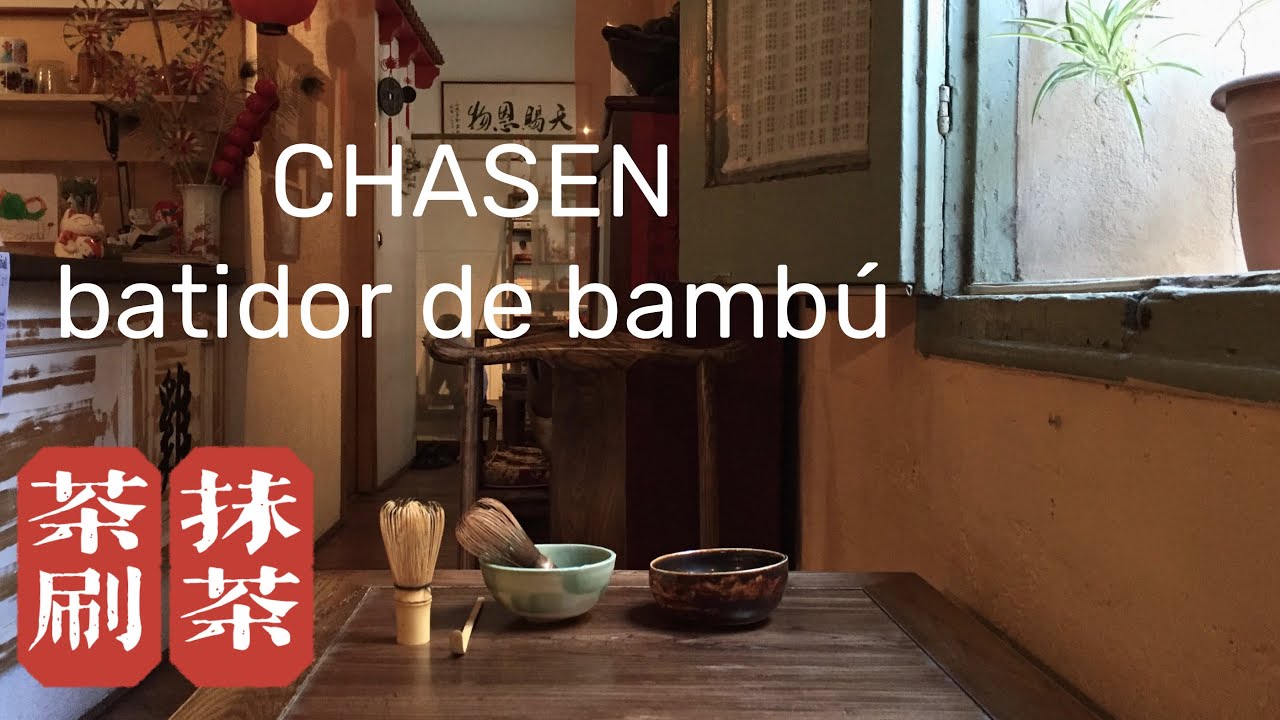 I Hecho a mano I Accesosios ceremonia del t/é verde matcha Jap/ón I Batidor t/é verde matcha de bamb/ú chasen 100 filamentos