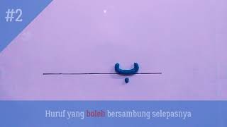 Cara Potong & Pangkah Huruf Jawi Tunggal (guna doh)
