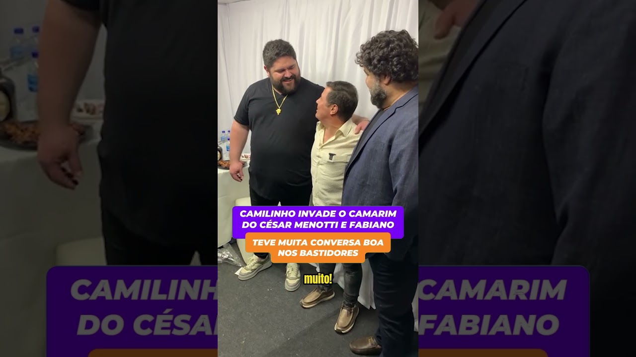 Camilinho invade o camarim do César Menotti e Fabiano #césarmenottiefabiano #sertanejo #camilinho