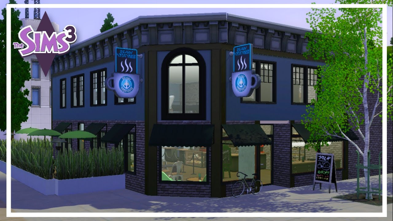 Sims 3 Coffee Shop Speed Build | Shops on Sunset Series | SIMS 3 ...