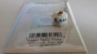 Fenton Art Glass Artisan Crafted Bead - Kappa Alpha Theta - Charm Bracelet Jewelry