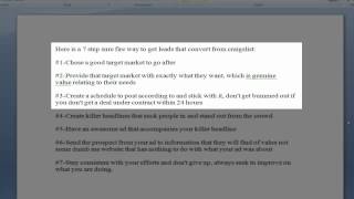 Easy Craigslist Real Estate lead generation-7 Step Craigslist Real Estate lead Generation Formula