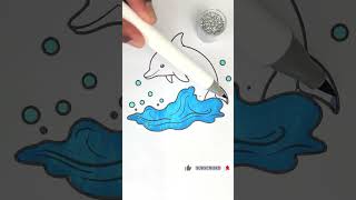 Cute dolphin ❤️🐬❤️ Glitter Art🎨 #glitter #glitterart  #dolphin  #satisfying