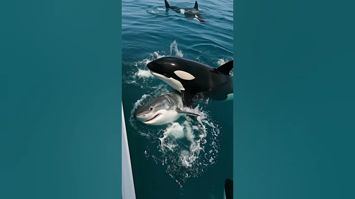 Orca Tries to Attack Shark in Rare Ocean Showdown! 🐋🦈🔥