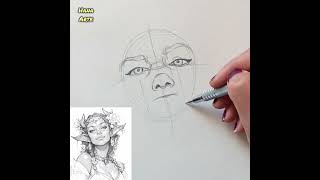 How to draw Elf portrait / Fantasy and animation character 😍 / drawing tutorial