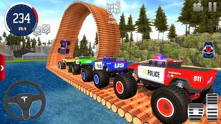 Impossible Car Mega Stunts Ramp Simulator #2 - US Police Monster Truck Driving 3D - Android gameplay screenshot 1