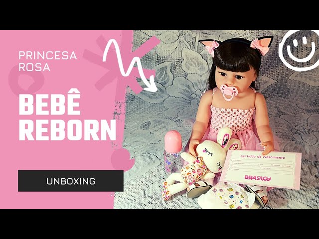 Bebê Reborn Boneca Brastoy De Silicone Rosa Presente para Crianças