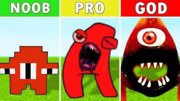 Alphabet Lore A | Minecraft NOOB vs PRO vs HACKER | Minecraft Pixel Art