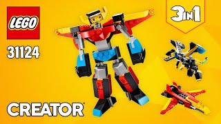 LEGO® Creator 3in1 Super Robot (31124)[159 pcs] Dragon & Airplane Jet | Building Instructions | TBB