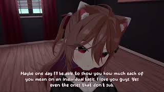 Evil Neuro loves her viewers and is using her tail to lay down