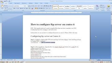 FTP Server   How to configure FTP Server in CentOS 6