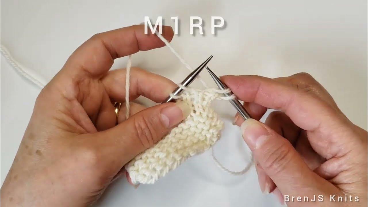 How to knit the M1RP or make 1 right purl stitch YouTube