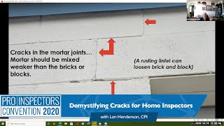 Demystifying Cracks for Home Inspectors at the 2020 Professional Inspectors Convention
