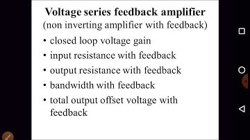 Bandwidth & total output offset voltage with feedback