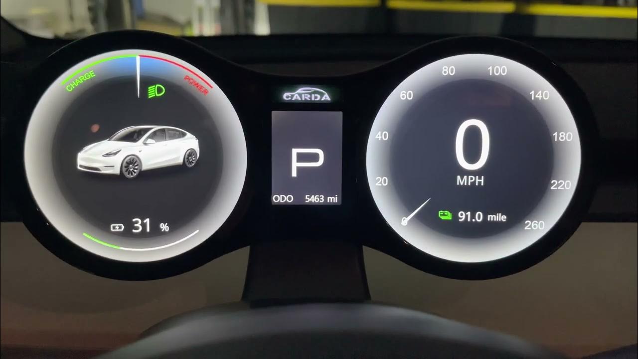 NEW Tesla Model Y Instrument Cluster LCD Display SETTINGS Demo YouTube