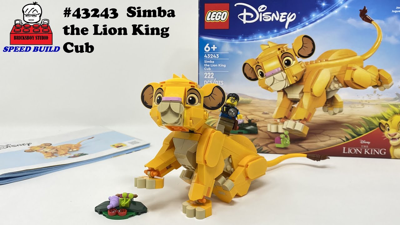 LEGO #43243 Simba the Lion King Cub Speed Build and Review - YouTube