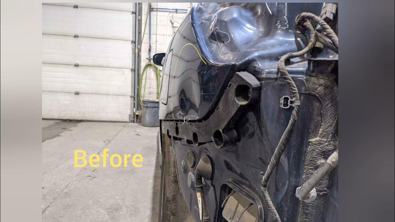 Medium sized Quarter panel dent repair YouTube