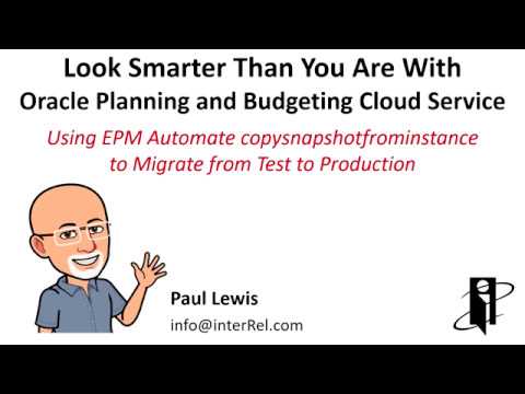 Using EPM Automate to Migrate from Test to Production