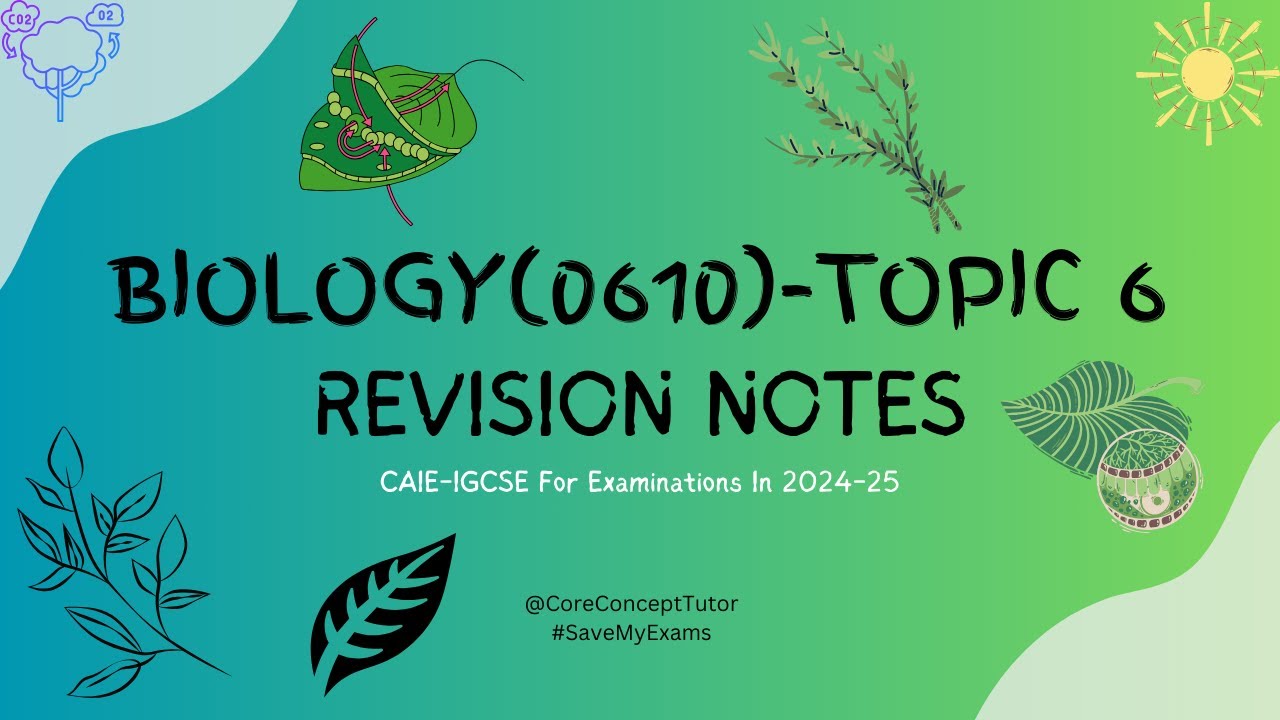 CAIE Biology(0610) l Topic 6 Revision Notes - YouTube