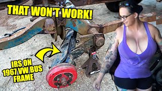 Spring Plate Mods - THEY FIT NOW! - 1967 VW Bus Frame Restore - 11