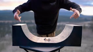 I Built a Concrete Half Pipe For TECH DECKS