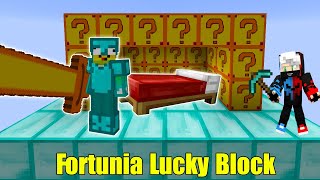 MINI GAME : FORTUNIA LUCKY BLOCK BEDWARS ** CUỘC HỖN CHIẾN KỊCH TÍNH CỦA NOOB TEAM