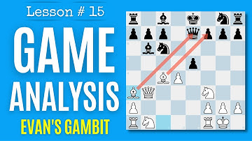 Chess lesson # 15: Game analysis | Miniature game with the Evans gambit | Learn Chess the right way