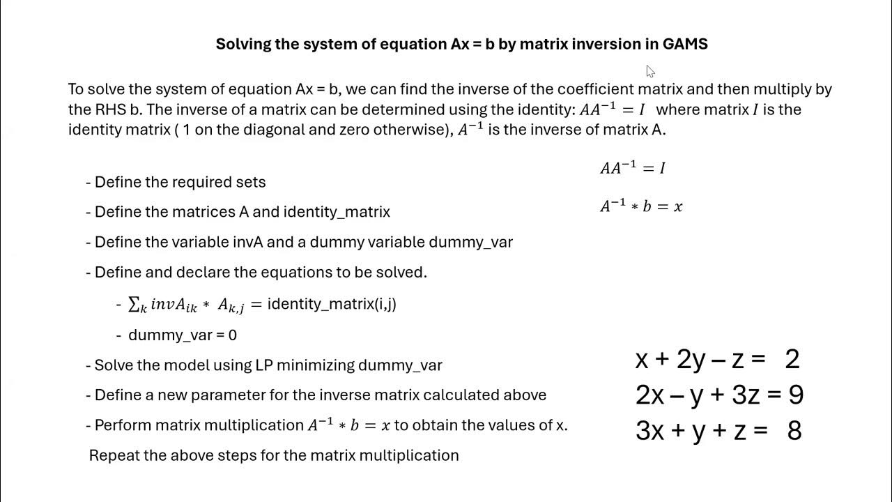 How To Solve Ax B Using Matrix Inversion In GAMS How To Invert A how-to-solve-ax-b-using-matrix-inversion-in-gams-how-to-invert-a