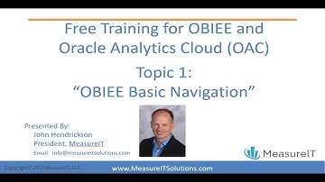Part 1:  OBIEE Basic Navigation