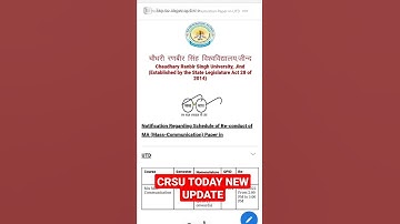 crsu today new update crsu exam date change M A