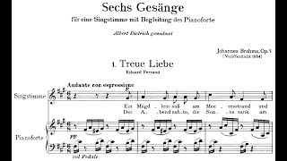 6 Songs/Gesänge Op.7 By Johannes Brahms (with Score)