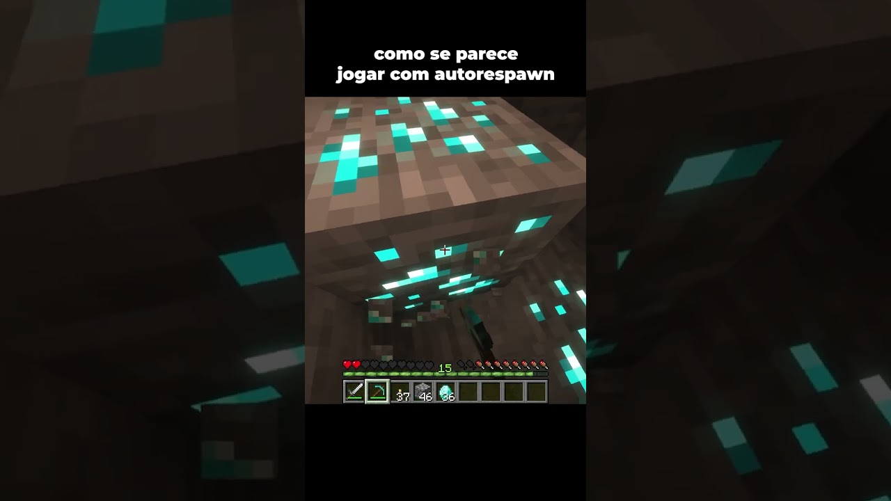 Como se parece jogar com autorespawn #shorts #minecraft #meme #rezero