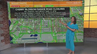 Roads closures for DC's Cherry Blossom Parade