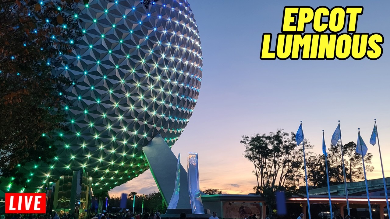 🔴 Live Epcot Wednesday for rides and Luminous at 9pm, story time at Walt Disney World 10/7/2026