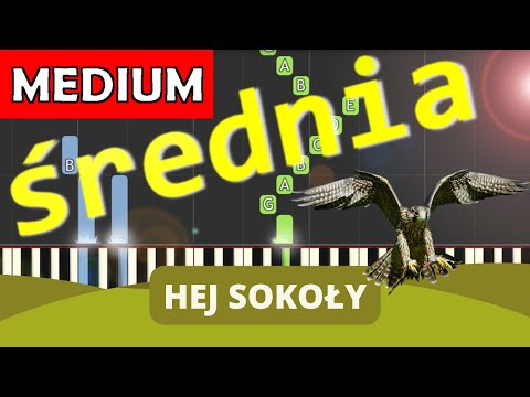 🎹 Hej Sokoły - Piano Tutorial (średnia wersja) 🎵 NUTY W OPISIE 🎼