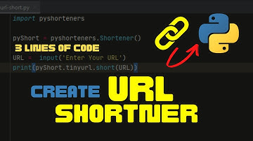 How to Create URL/Link Shortner using Python - (3 Line of Code) | Python Project