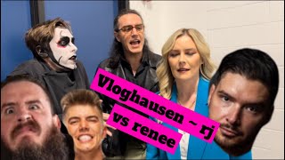 Vloghausen  Renee Paquette destroys RJ City w Brody King Ethan Page & Sammy Jericho at TOY HQ